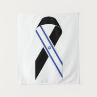 Drapeau israélien ruban noir