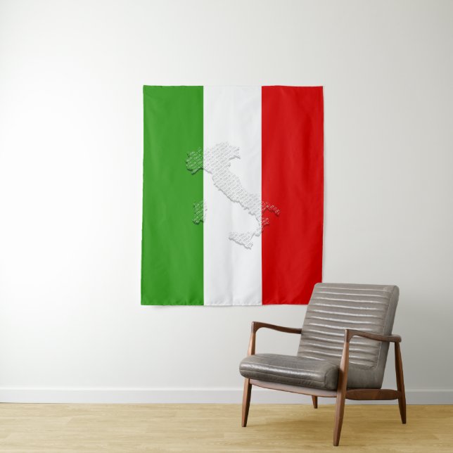 Tenture Drapeau italien (En situation)
