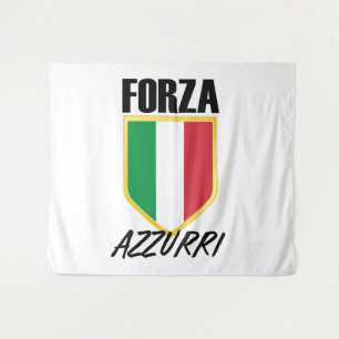 Tenture Drapeau italien Forza Azzurri