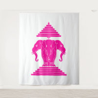 Drapeau lao / Laos éléphant à trois têtes Erawan r