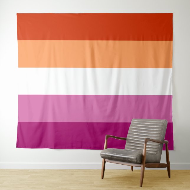 Tenture Drapeau lesbien extra grand LGBT (En situation (horizontale))