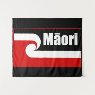 Tenture Drapeau Maori, Drapeau Tino Rangatiratanga, Maori