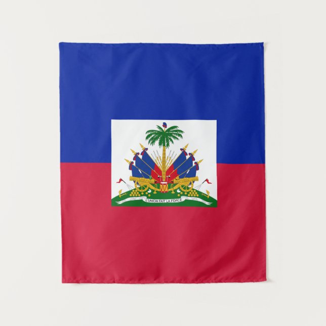 Tenture Drapeau patriotique haïtien mural (Devant)