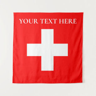 Tenture Drapeau suisse personnalisé Schweiz Suisse Europe