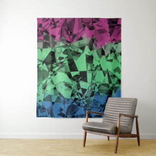 Tenture Drapeau super Eclectique Retro Trippé Polysexuel P