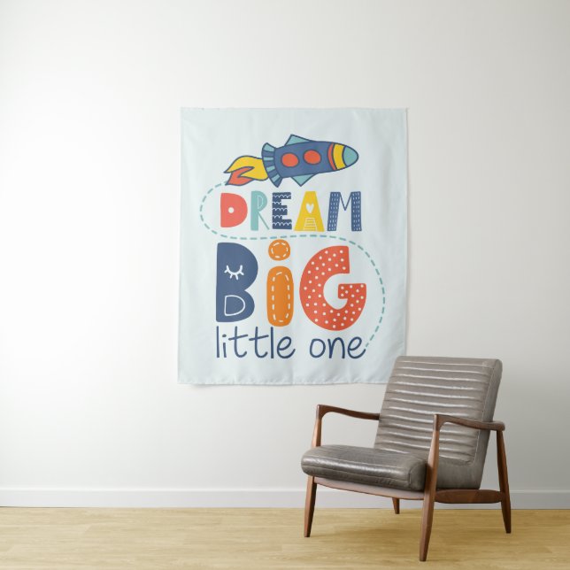 Tenture Dream Big Little One Rocket (En situation)