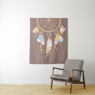 Tenture Dreamcatcher de Boho Tribal sur Brown
