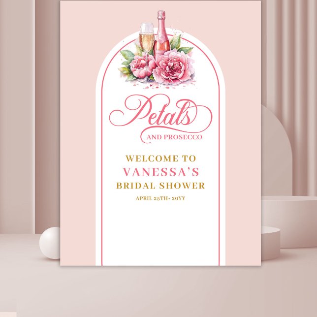 Tenture Dreamy petals and prosecco bridal shower backdrop (Dreamy petals and prosecco bridal shower backdrop)