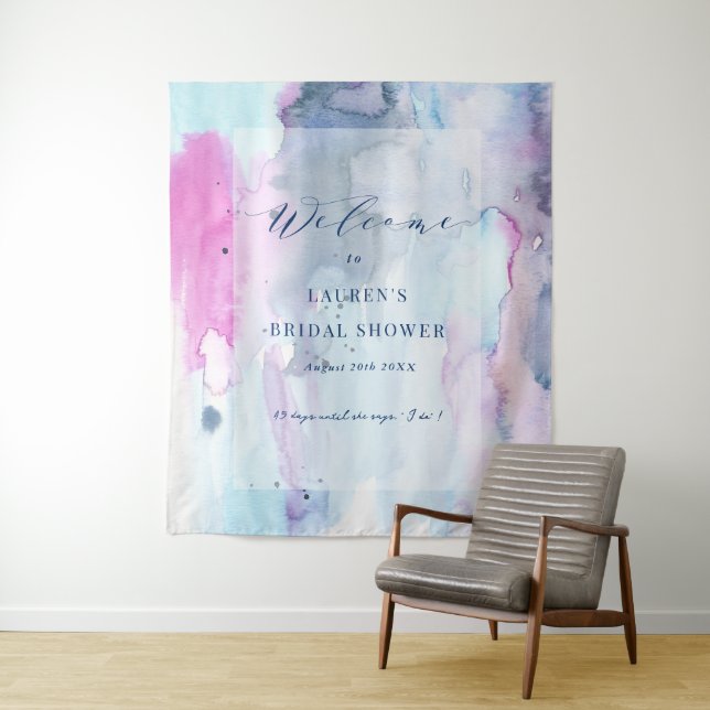 Tenture Dreamy Spring Welcome Cloth Tapestry Backdrop Sign (En situation)