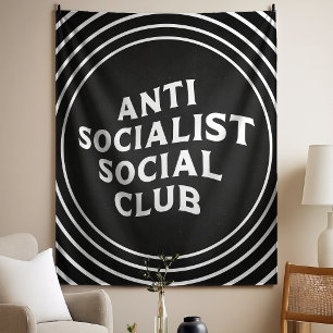Tenture Drôle Anti Socialiste Social Club Socialisme