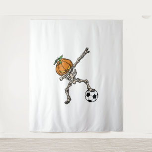 Tenture Drôle Dabbing Citrouille Head Soccer Idée cadeau