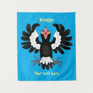 Tenture Drôle dessin animé de Magpie australienne