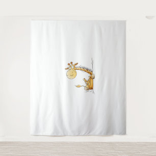 Tenture Drôle Giraffe I mignon Cartoon Wild Amoureux des a