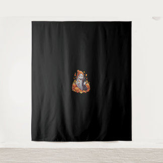 Tenture Drôle Halloween Éffrayant Fantôme et Chien Hallowe