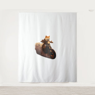 Tenture Drôle, Shiba Inu, Moto, Chien, Marionnette, Hommes