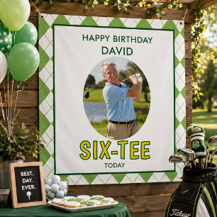 Tenture Drôle Six-tee Golf 60e Anniversaire