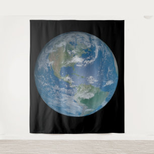 Tenture Earth globe with photo taken from space