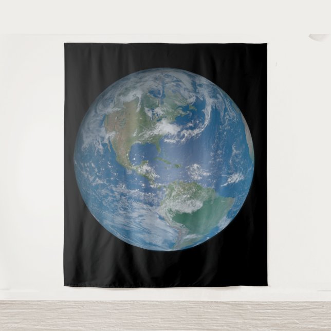 Tenture Earth globe with photo taken from space (Devant)