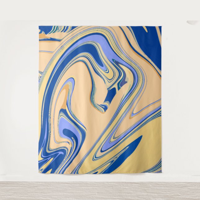 Tenture Eau verte couleur parties scintillant brillant mot (Devant)