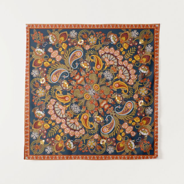 Tenture Écharpe de soie Paisley Bandana (Devant)