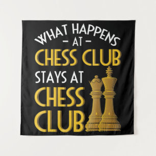 Tenture Échecs  Ce Qui Se Passe Au Humour Du Club D'Échecs