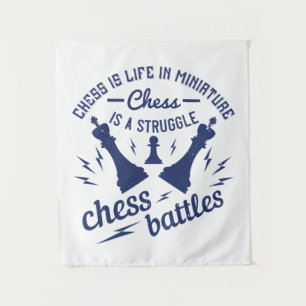 Tenture Échecs - Échecs est la vie en miniature