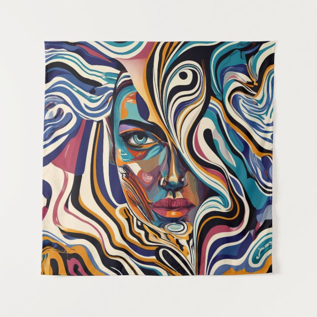 Tenture Echos du spectre voilé - (Devant)