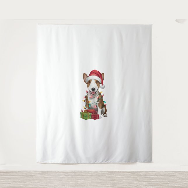 Tenture Éclairage de Noël Chapeau Miniature Pinscher Chien (Devant)