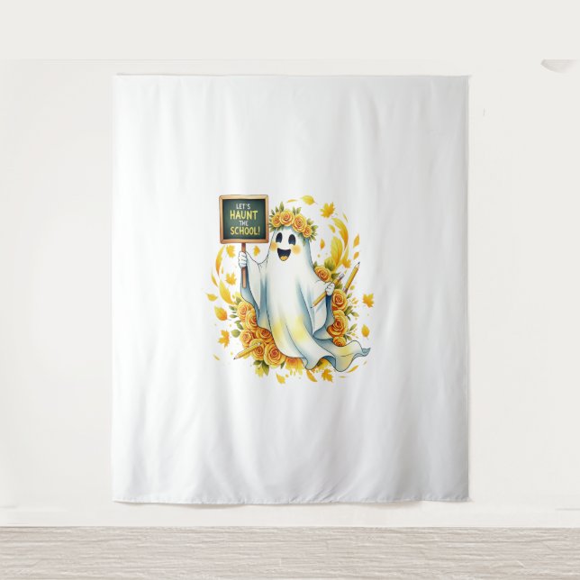 Tenture École Ghost Haunt Halloween (Devant)