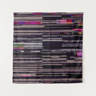 Tenture Écran TV rayé avec pixels cassés. Fu Abstrait