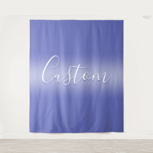 Tenture Écriture cursive éditable Violet blanc et violet