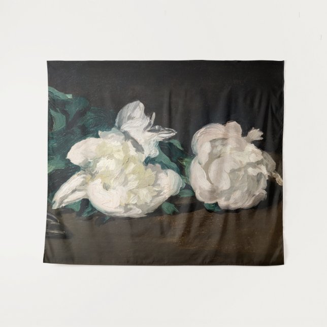 Tenture Edouard Manet - Branche des pivoines blanches, sec (Devant (Horizontal))