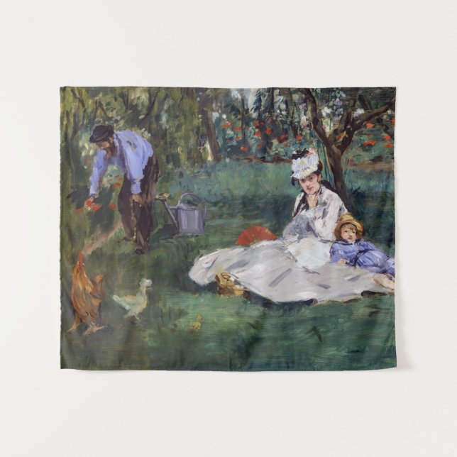 Tenture Edouard Manet - La famille Monet dans son jardin (Devant (Horizontal))