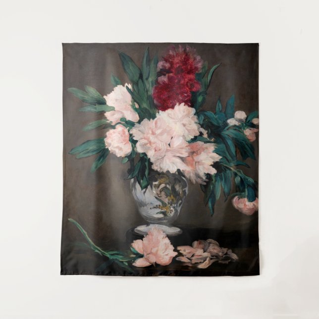 Tenture Edouard Manet - Vase de pivoines sur petit piédest (Devant)