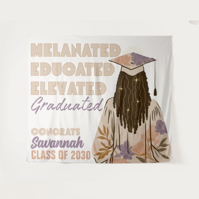 Tenture Éduqué Mélanisé Élevé Diplômé (Devant (Horizontal))
