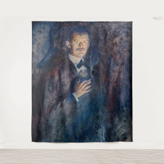 Tenture Edvard Munch - Autoportrait avec cigarette (Devant)