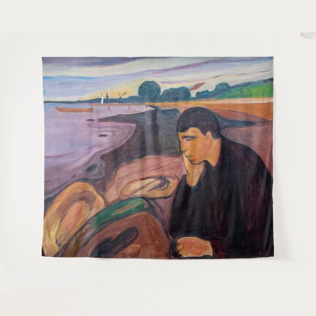 Tenture Edvard Munch - Melancholy 1894 (Devant (Horizontal))
