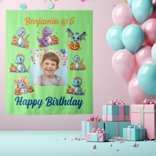 Tenture Éffrayant Baby Dino Anniversaire de enfant Party (Créateur téléchargé)