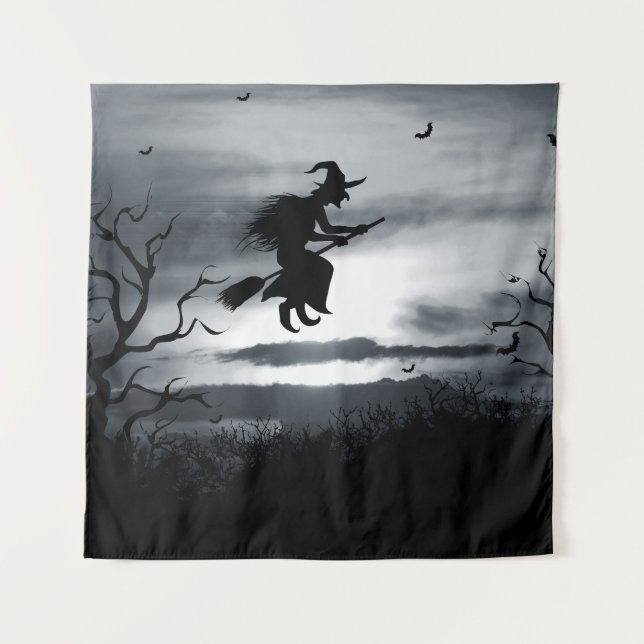 Tenture Éffrayant Halloween Arrière - plan Design Vintage (Devant)