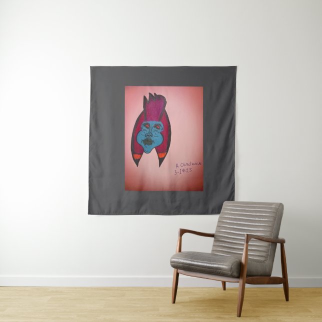 Tenture Egyptian Inspired Horror Themed Mummy Tapestry (En situation)