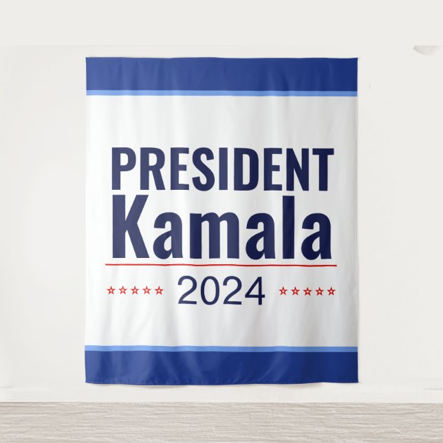 Tenture Élection du président Kamala 2024 (Devant)
