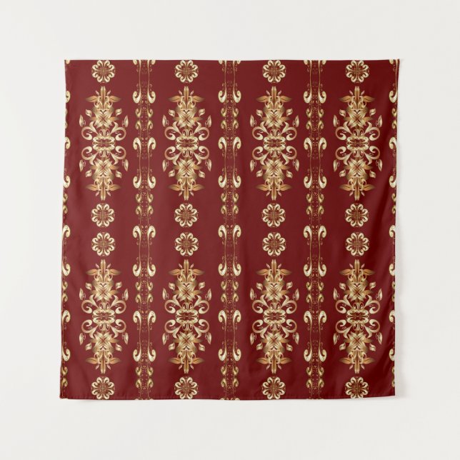 Tenture Elégance d'or : Motif classique d'Orient. (Devant)