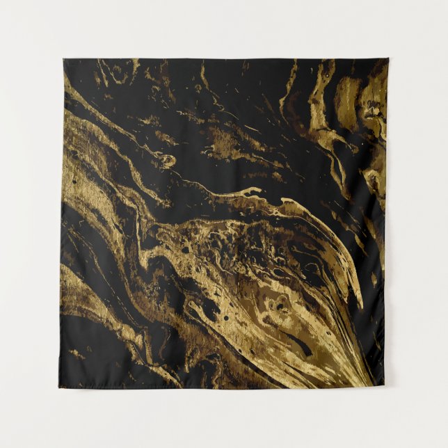 Tenture Elégance dorée : La Magie splendide de Marbling (Devant)