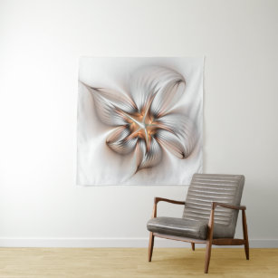 Tenture Élégance florale Art Abstrait fractal moderne