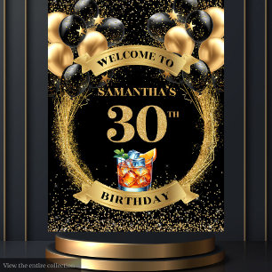 Tenture Elégant 30e anniversaire Whiskey Cocktail Tapestry