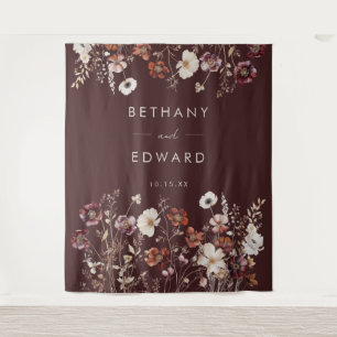 Tenture Elégant automne Mariage floral fond