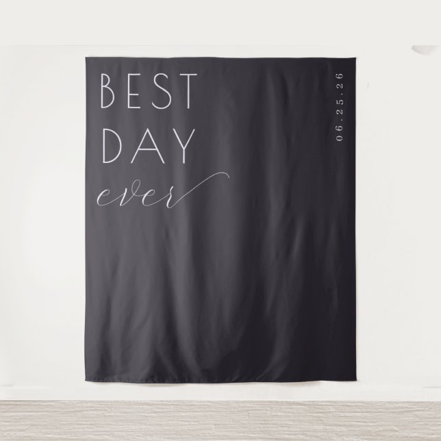 Tenture Elegant Black Calligraphy (Devant)