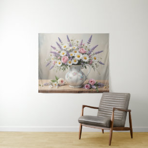 Tenture Elégant bouquet de printemps dans Vase Soft Floral
