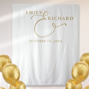 Tenture Elegant Chic Gold Mariage Photo fond