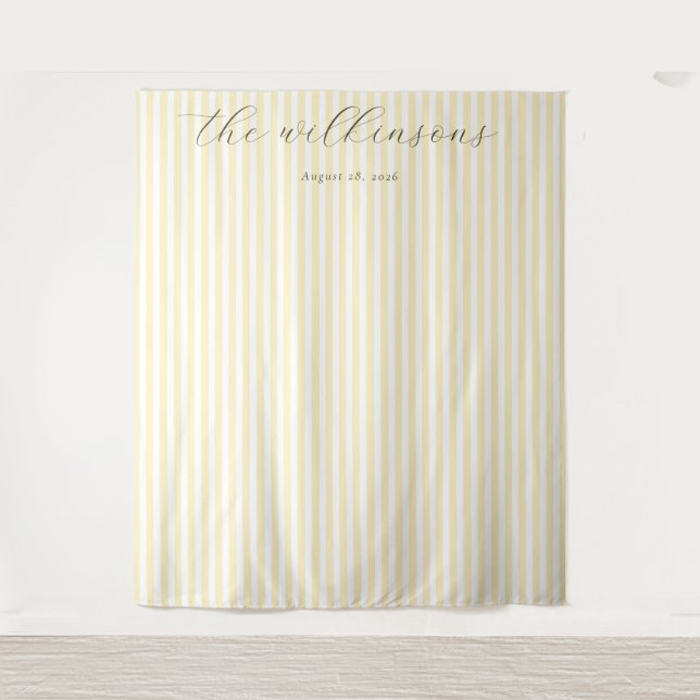 Tenture Elegant Cream Pinstripes (Devant)